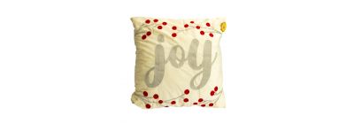 Cojín navideño estampado blanco