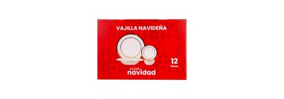 Vajilla navideña 12 piezas
