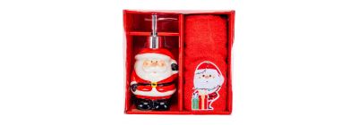 Set de baño cerámico navideño