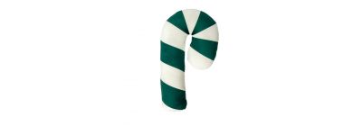 Cojín navideño figura bastón blanco y verde