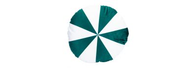 Cojín redondo estampado blanco y verde