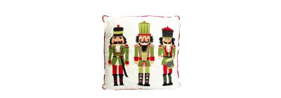 Cojín navideño estampado blanco