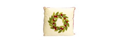 Cojín navideño estampado blanco