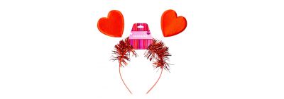 Diadema corazón rojo