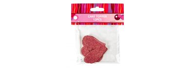 Topper corazón escarchado