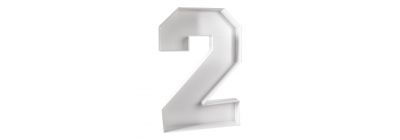 Número plástico para globos