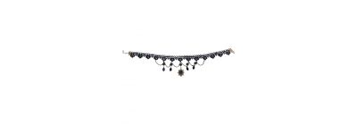 Gargantilla encaje con accesorio negro