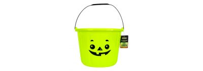 Balde para dulces estampado verde limón y negro