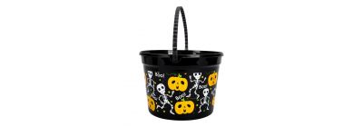 Balde para dulces estampado negro