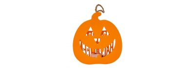 Calabaza colgante con luz LED