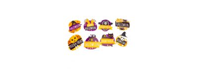 Guirnalda papel decorativo Halloween 3.5m multicolor