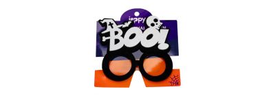 Lente estampado boo con calavera negro y blanco