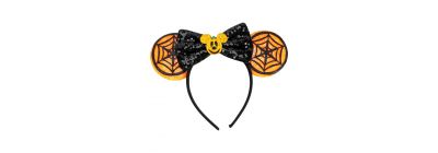 Diadema Mickey 24cm naranja y negro