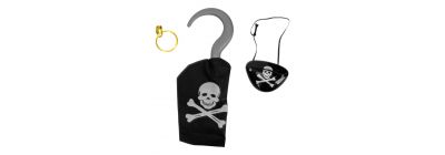 Accesorio pirata 2pzas negro y gris