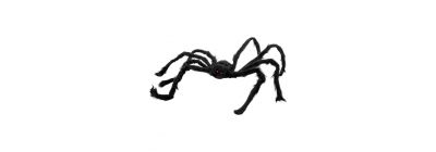 Araña afelpada 90cm negro