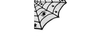 Mantel tela redondo estampado telaraña 102cm negro