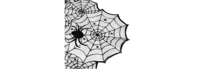 Mantel tela estampado telaraña negro