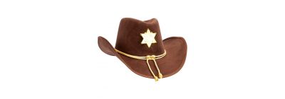 Sombrero sheriff marrón
