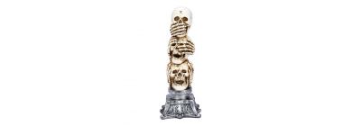 Adorno 3 calaveras blanco negro