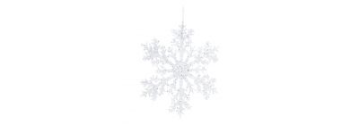 Figura colgante copo nieve transparente
