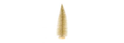 Árbol navideño escarchado dorado