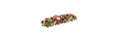 Portavelas con frutos navideño