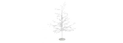 Árbol navideño escarachado plateado