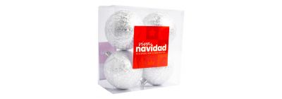 Esferas navideñas plateadas