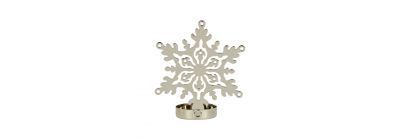 Portavela metálico figura copo nieve dorado
