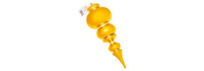 Esfera navideña trompo dorado