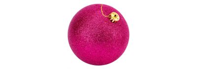 Esfera fucsia escarchada