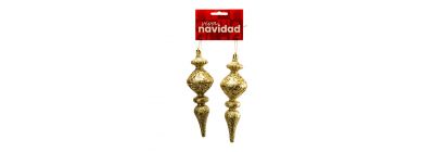 Figuras trompo doradas