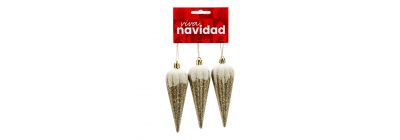 Figuras tipo gota doradas