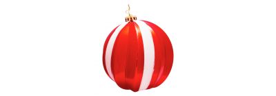 Esfera roja blanca 15 cm