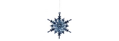 Figura colgante copo azul