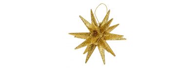 Estrella dorada escarchada