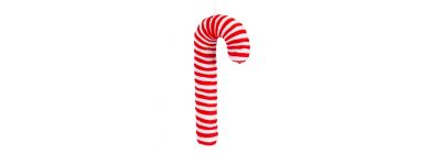 Figura colgante bastón navideño afelpado