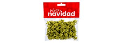 Estrella escarchada verde