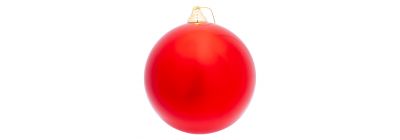 Esfera navideña 14cm roja