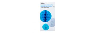 Esfera celeste y blanco papel