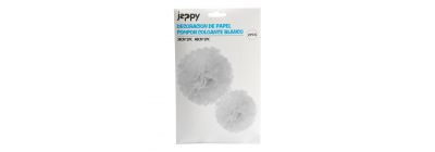 Pompón colgante blanco 30-40cm