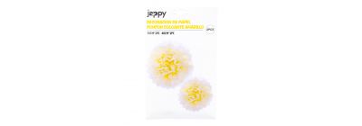 Pompón colgante amarillo papel