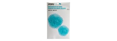 Pompones decorativos celeste
