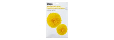 Pompon decorativo papel amarillo