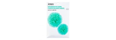 Pompones colgantes papel menta