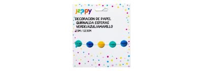 Guirnalda esferas multicolor papel