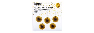 Rosetas de papel dorado