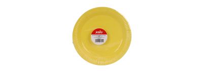 Plato cartón 7pulg 8und amarillo