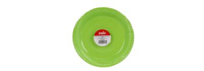 Plato cartón 7pulg 8und verde lima