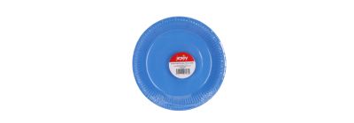 Plato cartón 7pulg 8und azul